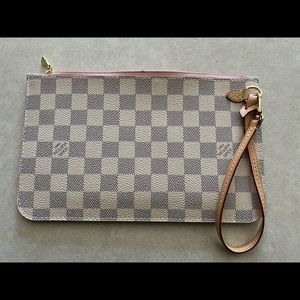 Beautiful LV white and blush pouch!!